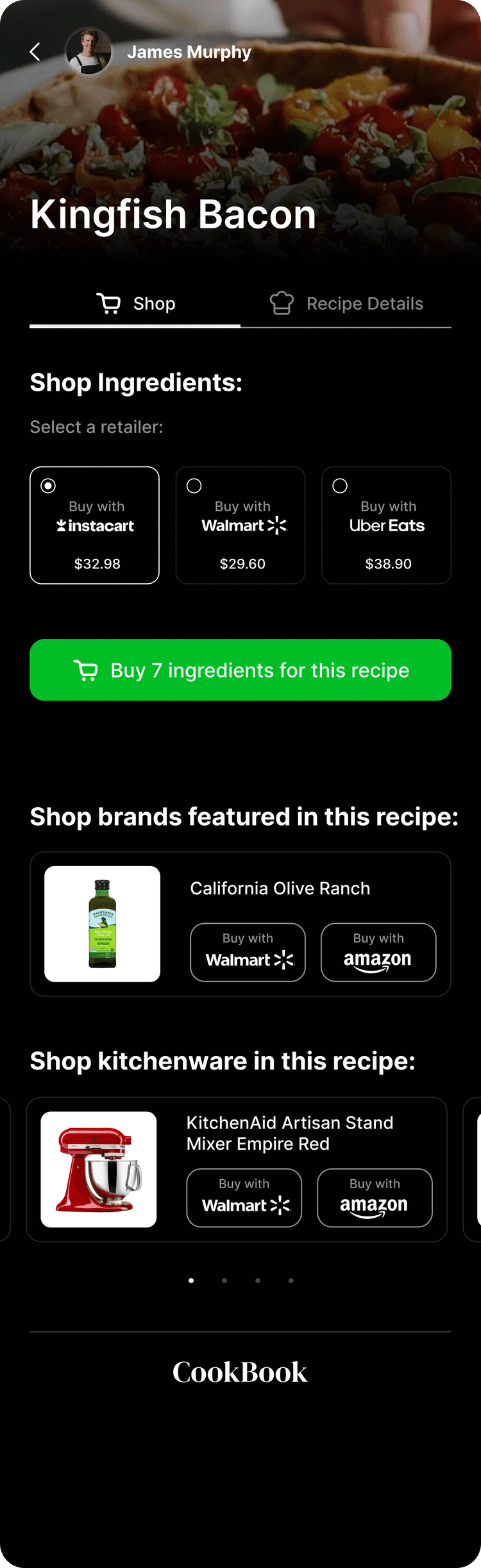 Recipe Shop Screenshot